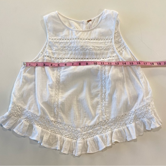 Free People Eyelet Lace Open Back Tank Top - Picture 5 of 6